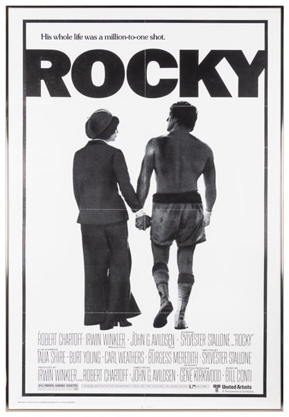  Rocky. United Artists, 1977. One-sheet. Sight 39 ½ x 26 ½”....