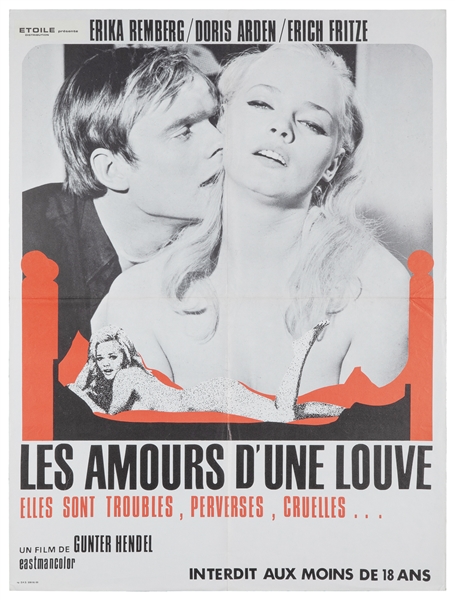  Group of 7 French sexploitation film posters. 1970s. Group ...