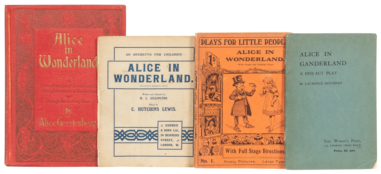  [PLAYS]. A group of 4 adaptations of Alice into plays, incl...