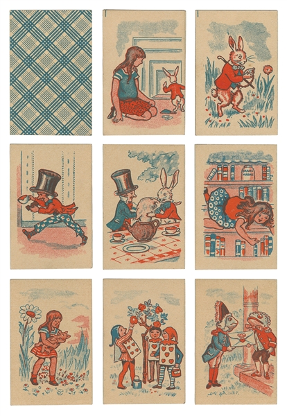  [CARDS]. Alice in Wonderland SNAP card deck. England: ca, 1...