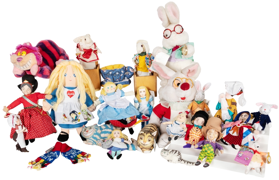  [STUFFED ANIMALS]. A group of 20 stuffed animals and two st...