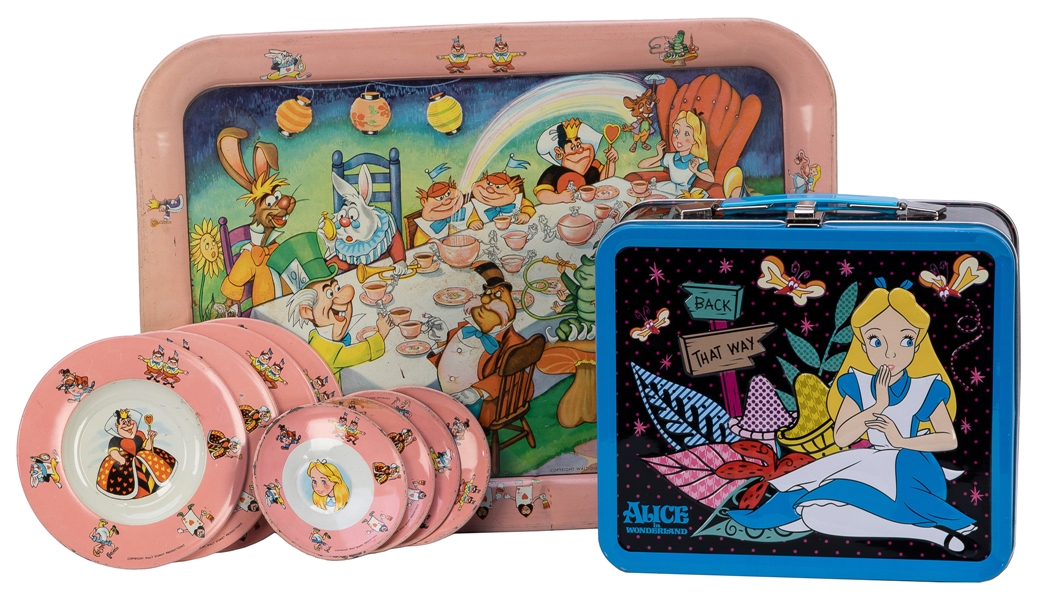  [DISNEYANA]. A group of three tin items, including: <p>a se...