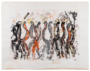  YOUNG, Purvis (American, 1943-2010). Untitled. (Figures) [C...