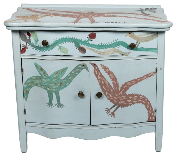  TOLLIVER, Mose (American, 1925-2006). Painted Dresser. Acry...