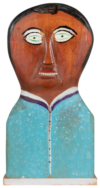  DAWSON, William (American, 1901-1990) Large Wood Carved and...