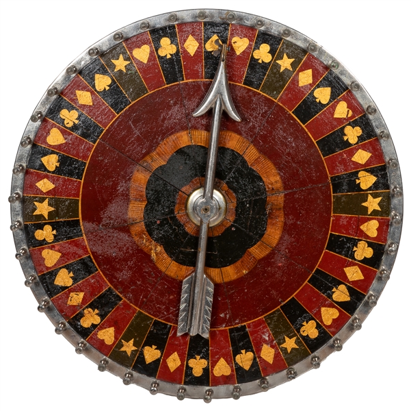  Hand-Painted Spindle Gaming Wheel with Nickel-Plated Cast I...