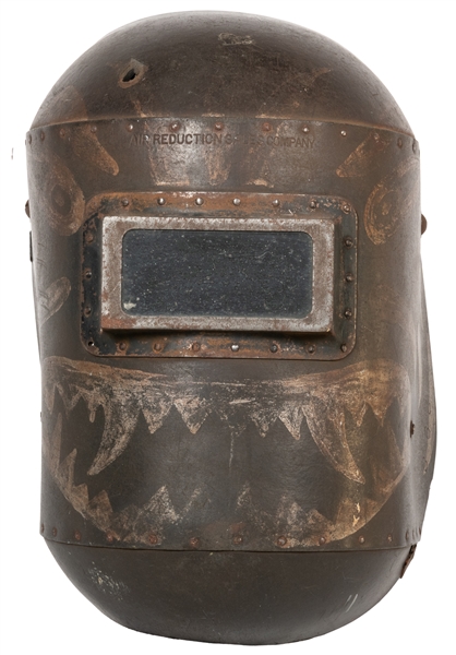  [FOLK ART]. Hand-Painted Welding Mask. [New York: Air Reduc...