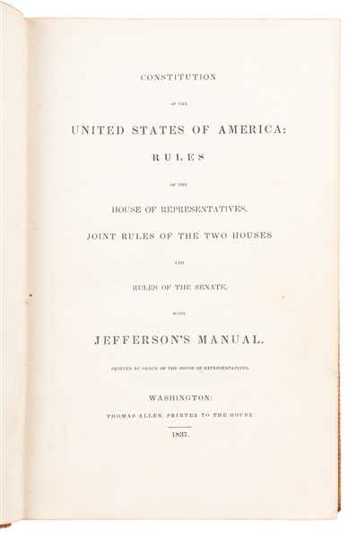  [JEFFERSON, Thomas (1743-1826)]. Constitution of the United...