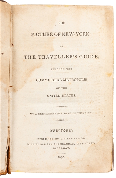  [NEW YORK]. [MITCHILL, Samuel Latham (1764-1831)]. The Pict...