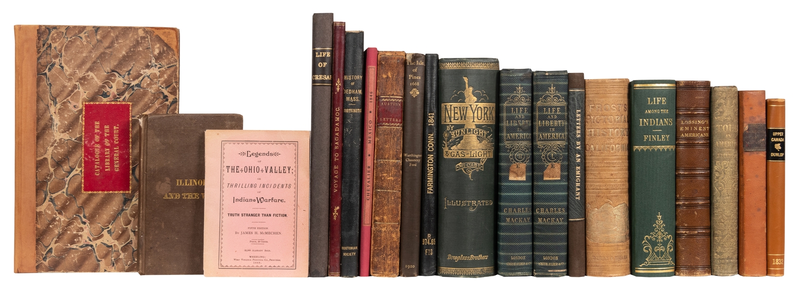  [AMERICANA]. A group of 19 titles in 20 volumes. [V.p., v.d...