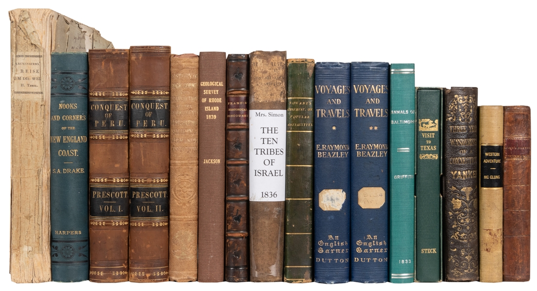  [TRAVELS & EXPLORATION]. A group of 14 titles in 16 volumes...