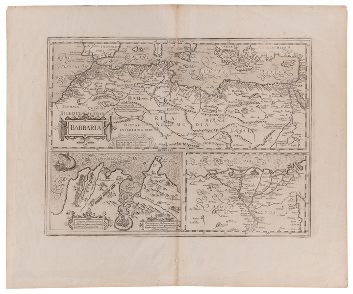  [MAPS]. MERCATOR, Gerardus (1512-1594). Barbaria. [Ca. 1630...