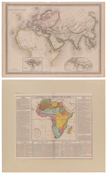  [MAPS]. A pair of hand-colored maps, including ASPIN, Jehos...