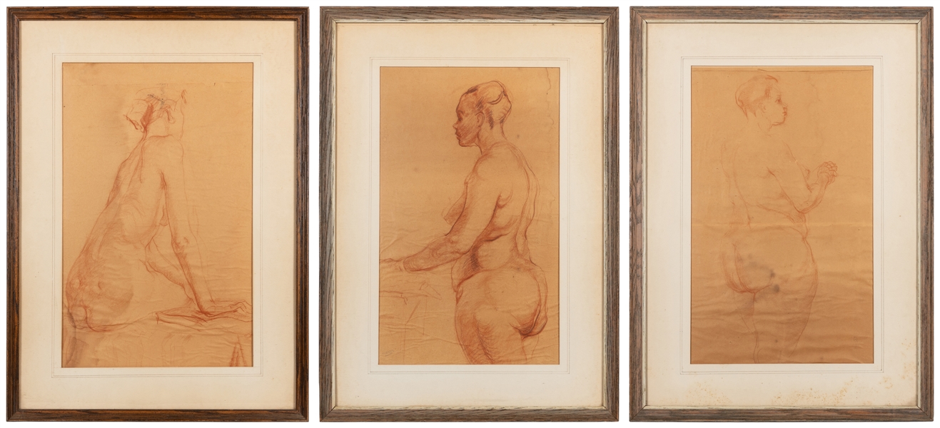  WELLS, Albert (American, 1920-2001). A Trio of Drawings of ...