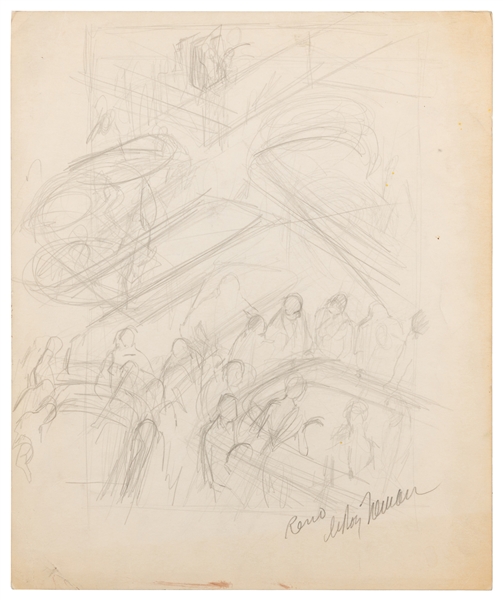  NEIMAN, LeRoy (American, 1921-2012). “Reno” Signed Pencil S...