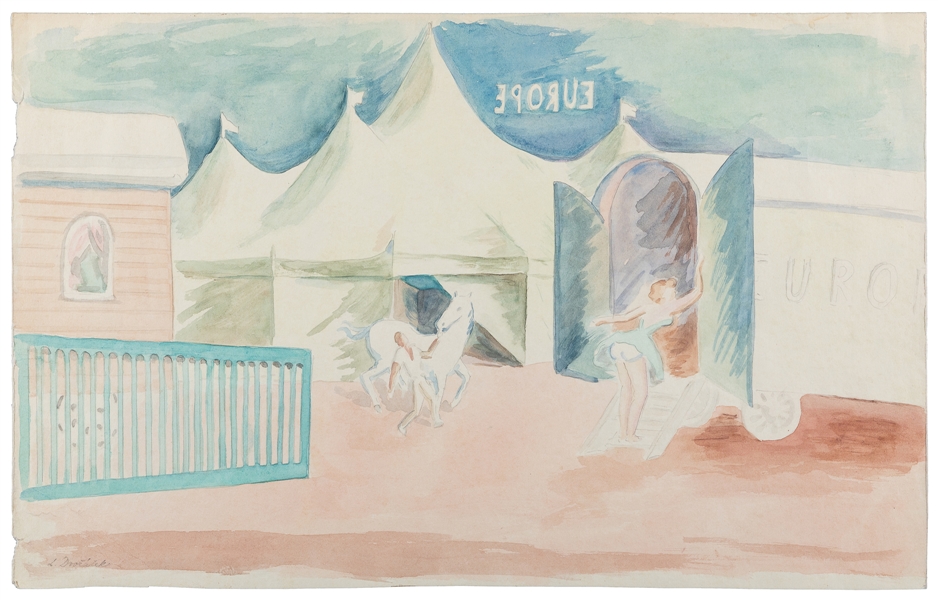  DVORÁCEK, Ludvík (Czech, 1895-1972). European Circus. [Ca. ...