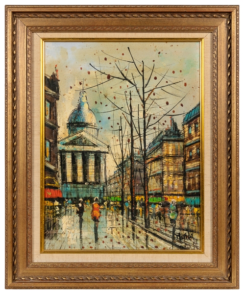  [ARTIST UNKNOWN] Paris Shopping Scene. [20th century]. Oil ...