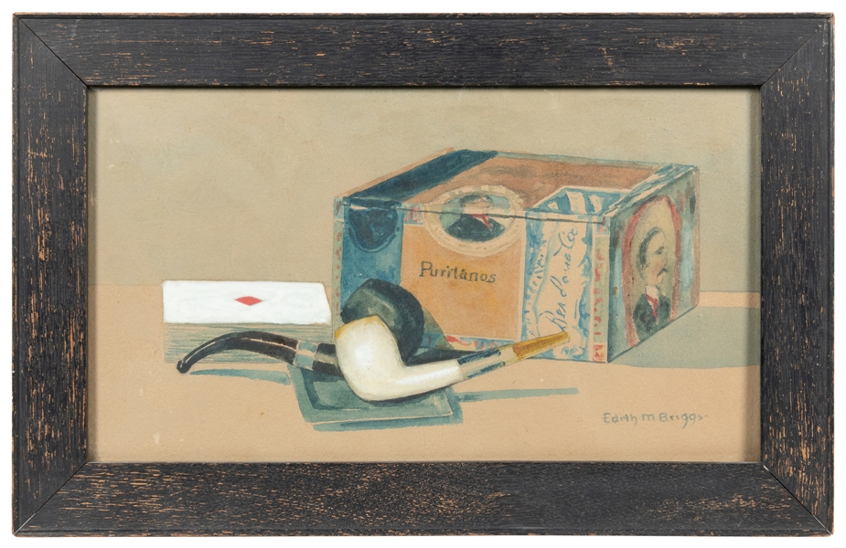  BRIGGS, Edith M. (20th century). Puritanos Cigar Box with P...