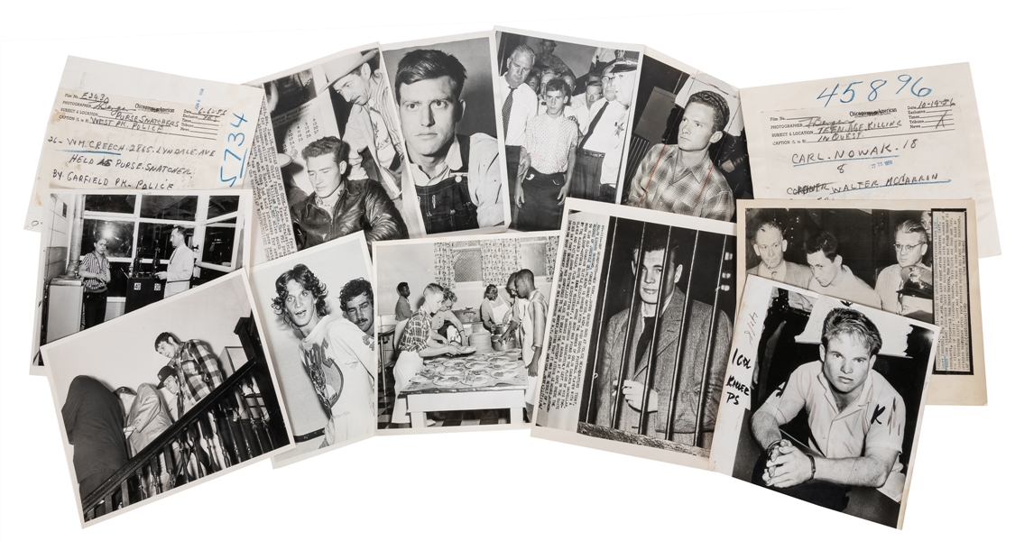  [PHOTOGRAPHY]. A Group of 17 Press Photos of Criminals, Inc...