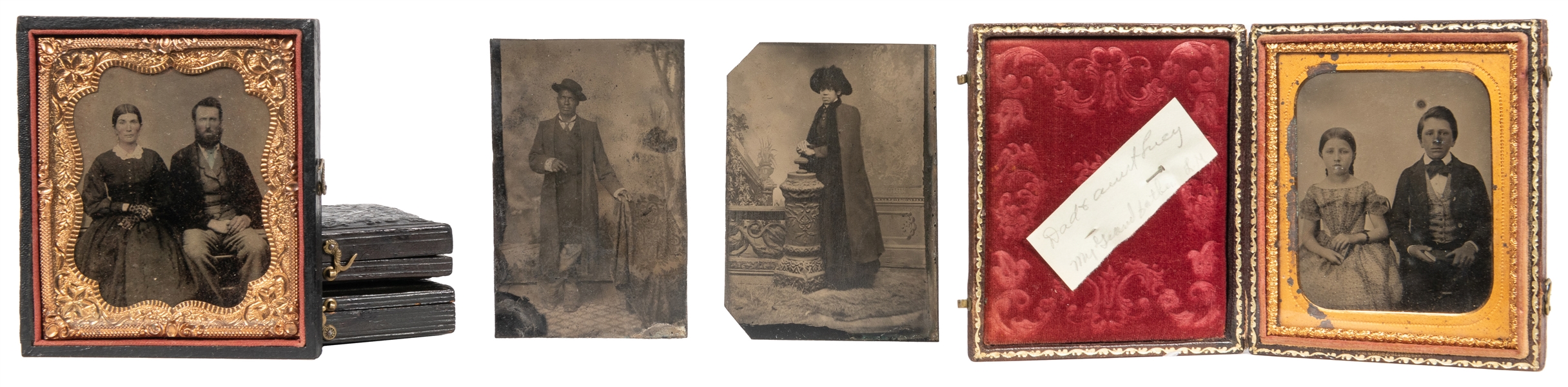  [PHOTOGRAPHS] (American, 19th century) Six Early Studio Por...