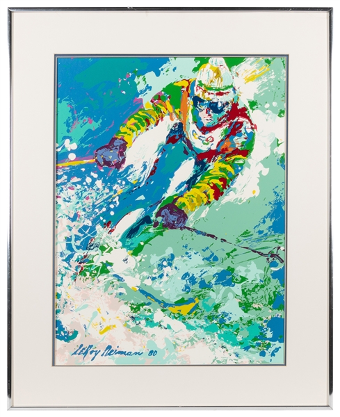  NEIMAN, Leroy (American, 1921-2012) Olympic Skier. 1980. Co...