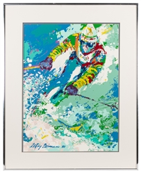  NEIMAN, Leroy (American, 1921-2012) Olympic Skier. 1980. Co...