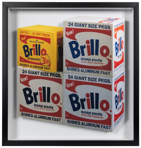  [UNKNOWN ARTIST]. Four Brillo Boxes. [Ca. 20th century]. Co...