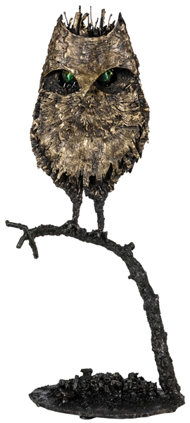  BEARDEN, James (American, b. 1964) Owl. 2023. Steel, bronze...