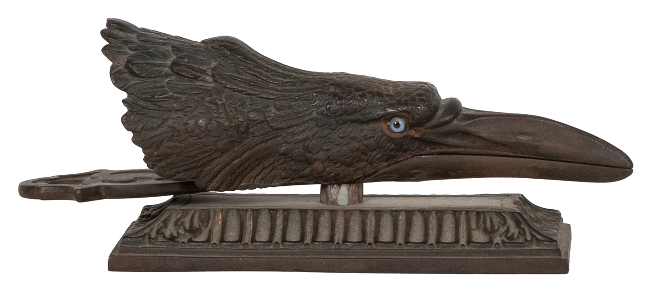  [DECORATIVE ART]. Letter holder with a Raven’s Head. [Ca. 2...