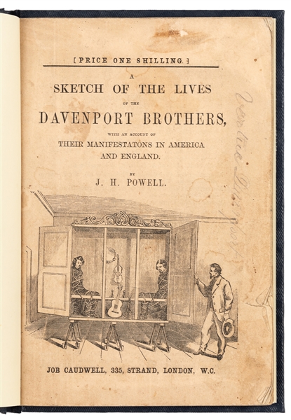  POWELL, J.H. Sketch of the Lives of the Davenport Brothers,...