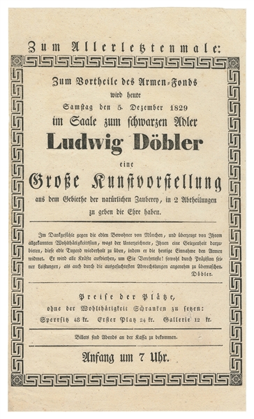  DÖBLER, Ludwig (1801-1864). Ludwig Döbler eine Grosse Kunst...