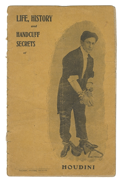  HOUDINI, Harry (Erik Weisz, 1874 – 1926). Life, History and...