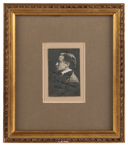  HOUDINI, Harry (Erik Weisz, 1874 – 1926). Signed Photograph...