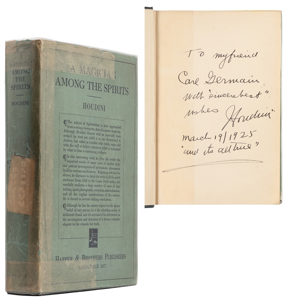  HOUDINI, Harry (Erik Weisz, 1874 – 1926). A Magician Among ...