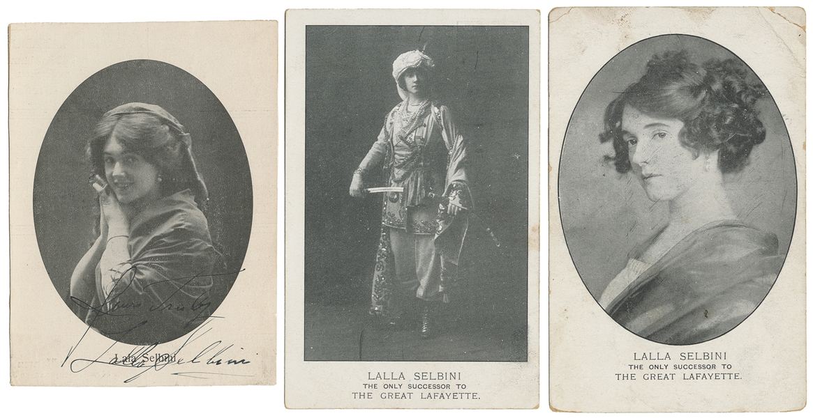  [LAFAYETTE] SELBINI, Lalla (Mary McCoy, 1878 – 1942). Three...