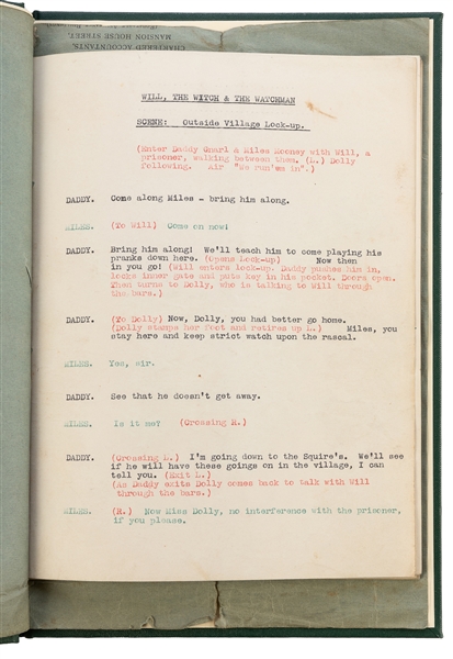  [MASKELYNE] Script for Maskelyne & Cooke’s Will, the Witch ...