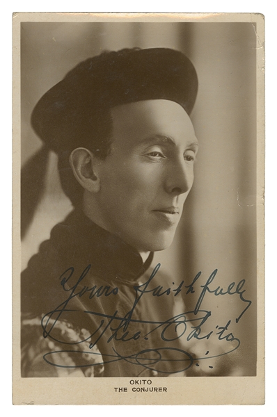  OKITO (Tobais Bamberg, 1875 - 1963). RPPC of Okito, Inscrib...