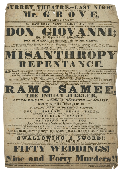  SAMEE, Ramo (d. 1850). Ramo Samee, the Indian Juggler. Lond...