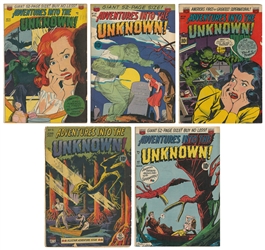  Adventures Into the Unknown Comics Group of 5 (American Com...