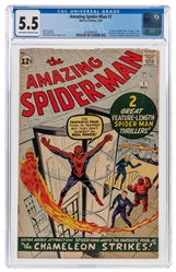  Amazing Spider-Man #1 (Marvel Comics, 1963) CGC FN- 5.5 Off...