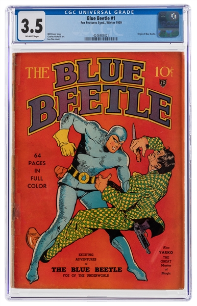  Blue Beetle #1 (Fox Features Synd., 1939) CGC VG- 3.5 Off-w...