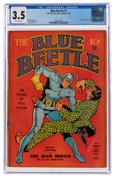  Blue Beetle #1 (Fox Features Synd., 1939) CGC VG- 3.5 Off-w...