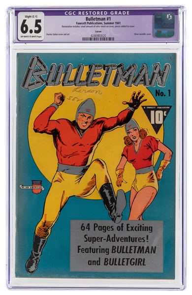  Bulletman #1 Larson Pedigree (Fawcett Publications, 1941) C...