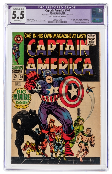  Captain America #100 (Marvel Comics, 1968) CGC Apparent FN-...