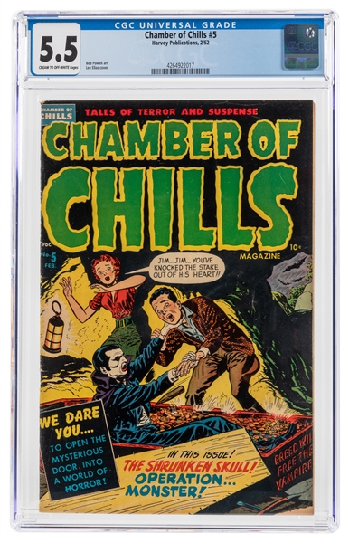  Chamber of Chills #5 (Harvey Publications, 1952) CGC FN- 5....