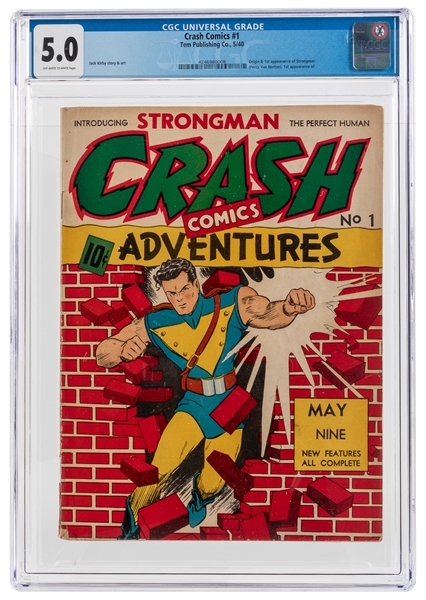  Crash Comics #1 (Tem Publishing Co., 1940) CGC VG/FN 5.0 Of...