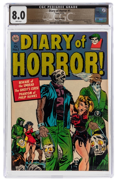  Diary of Horror #1 White Mountain Pedigree (Avon, 1951) CGC...