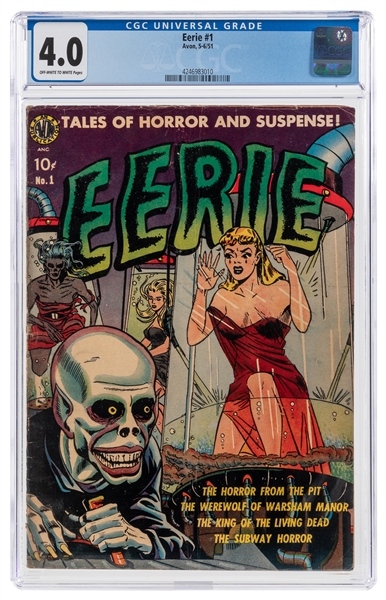  Eerie #1 (Avon, 1951) CGC GD 4.0 Off-white to white pages. ...