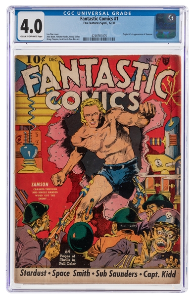  Fantastic Comics #1 (Fox Features Synd., 1939) CGC VG 4.0 C...