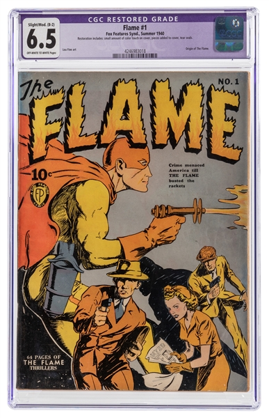  Flame #1 (Fox Feature Synd., 1940) CGC Apparent FN+ 6.5 Sli...